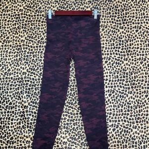 Spanx Burgundy Camouflage Leggings